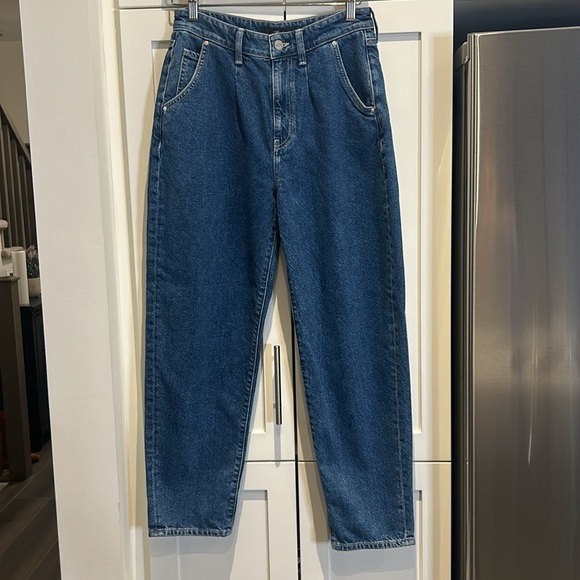 Mavi Laura High Rise Baggy Pleated Boyfriend Women Size 27 - Picture 9 of 12